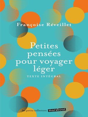 cover image of Petites pensées pour voyager léger